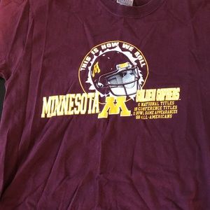 Maroon Minnesota Golden Gophers Football Tee-Shirt